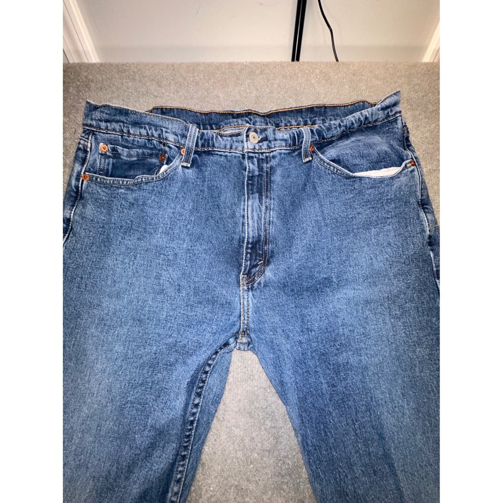 Levis 502 Taper Fit Mens Jeans Blue Denim Medium Wash W38 L32 Stretch
